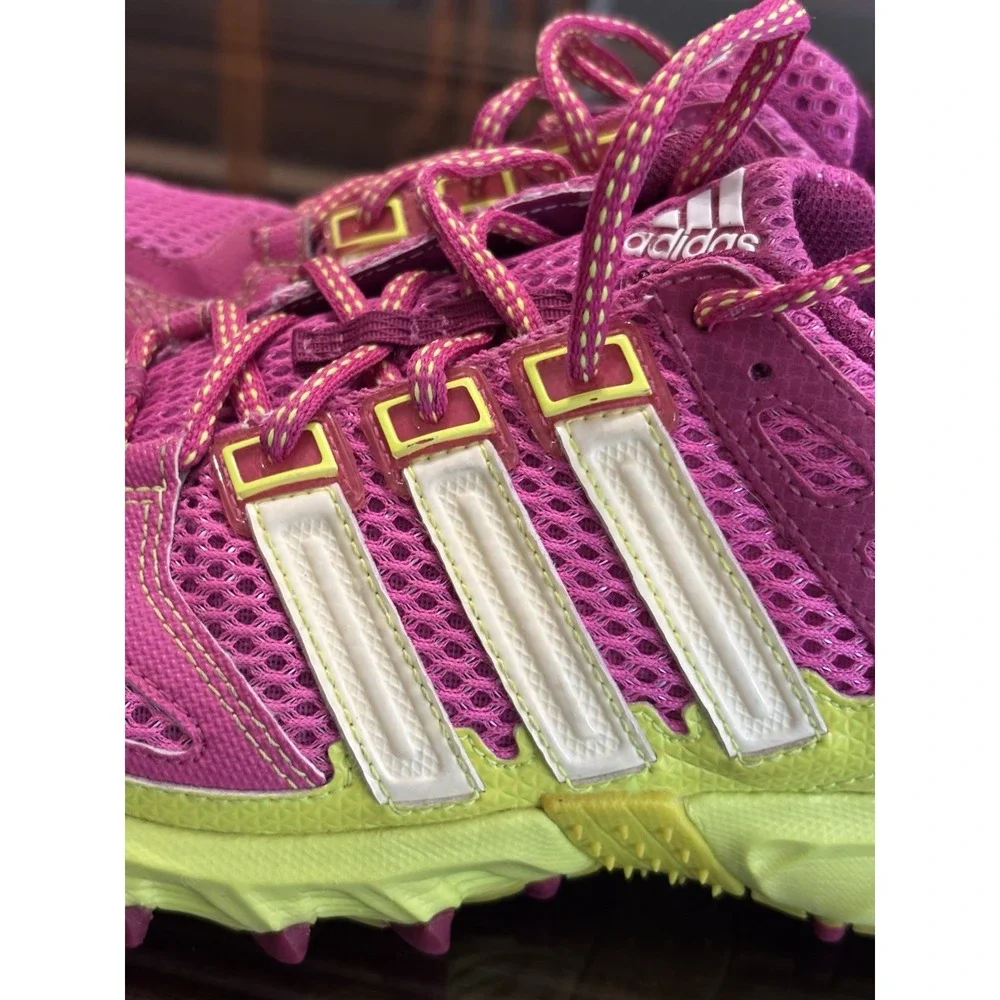 adidas Kanadia TR 4 Women's 8.5 Pink Lime Green Trail Running Sneakers